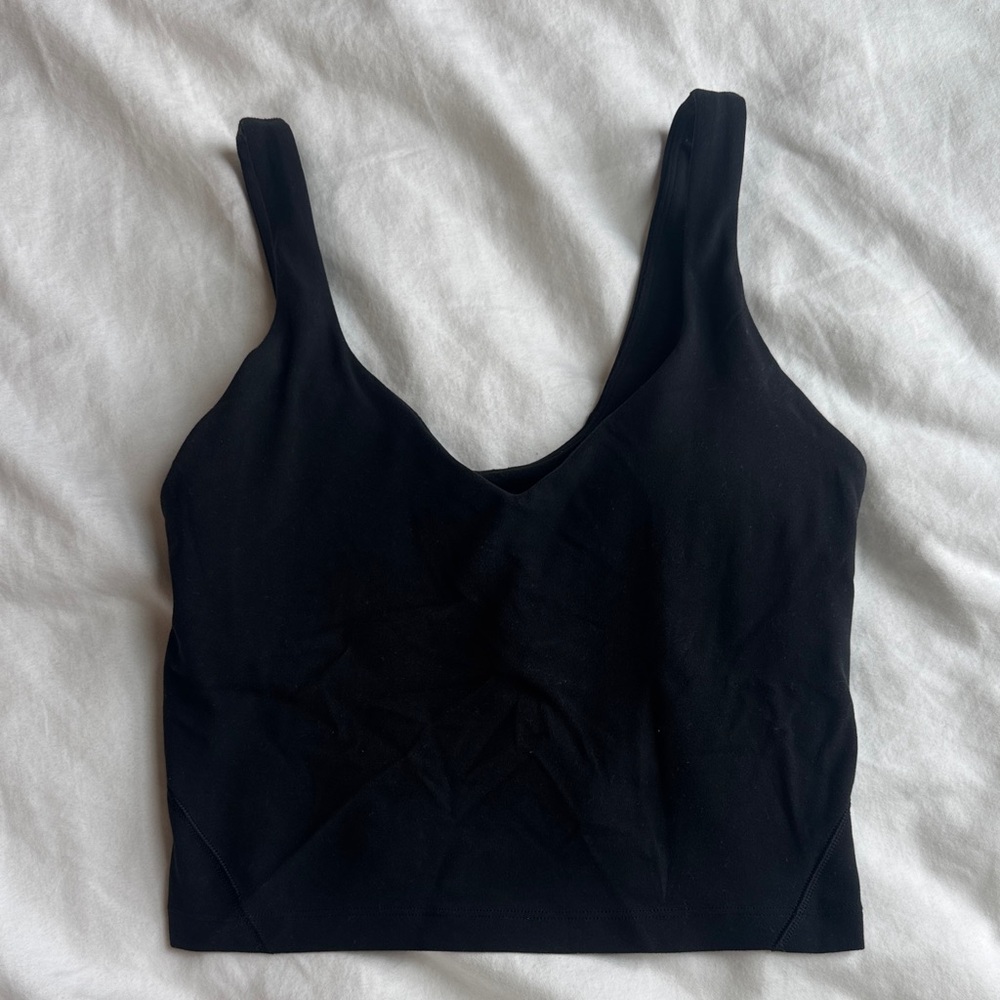 Black Lululemon cropped Align Sleeveless Crop Top size 4